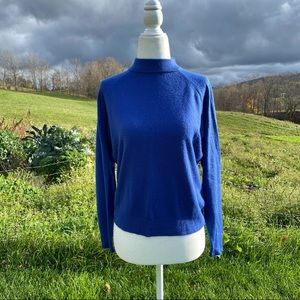 Karen Scott Royal Blue Mock Neck Sweater